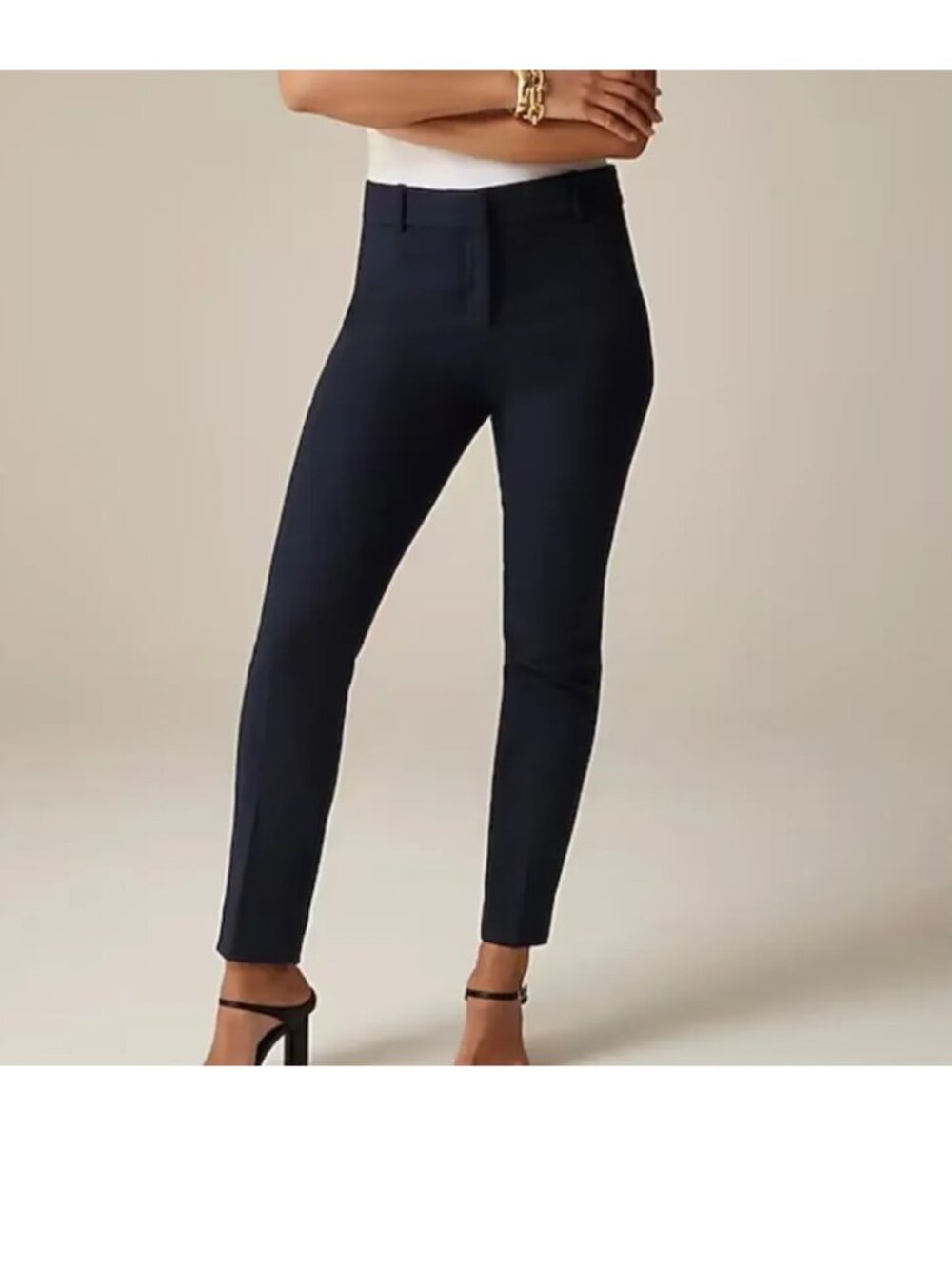 J. Crew Petite 365 Navy Blue Cameron Slim Crop Dress Pant 2P